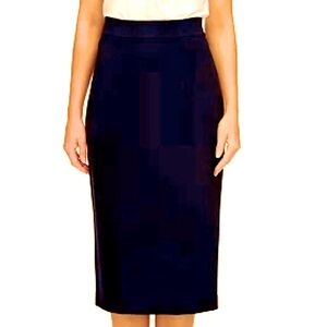 High Quality, Timeless Elegance, Austin Reed Wool Pencil Skirt Midi Black Size 6